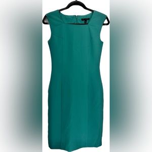 New Banana Republic Women’s Crepe Sheath Dress Green Sz 0